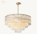 GobekUsa LED Amadeo Round Crystal Chandelier for Living and Dining Room Decor