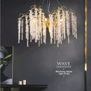 GobekUsa Crystal Wistaria Ceiling Chandelier - Artistic Branch Design Pendant Lighting for Home Decor