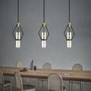 GobekUsa Clear Glass E27 Bulb Pendant Lights for Dining Room, Kitchen, Bedroom