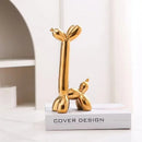 GobekUsa Abstract Ceramic Balloon Dog Sculpture for Home Office Décor