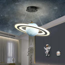 GobekUsa LED Acrylic Planet Pendant Light: Children Room Star Chandeliers for Living Room Bedroom