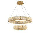 GobekUsa Crystal Glass Chandelier: Big Round Luxury LED Ceiling Hanging Lamps for Home Decor.