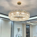 GobekUsa Gold Round/Oval Crystal Chandelier for Living & Dining Room