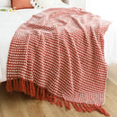 GobekUsa Knitted Nordic White Casual Blanket - Soft & Comfortable Sofa Throw Bed End Cover for Home Decor & Travel