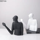 GobekUsa Abstract Character Resin Sculpture Desk Decoration for Modern Aesthetics