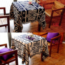 GobekUsa Knitted Cotton Throw Blanket with Tassel - Geometric Bohemian Design