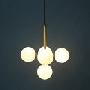 GobekUsa Golden Glass Balls Chandelier Ceiling Light for Elegant Home Decor
