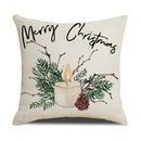 GobekUsa Cartoon Birds Christmas Pillowcase 45X45cm - Linen Sofa Cushion Cover