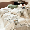 GobekUsa Deluxe Lyocell Cotton Embroidery Bedding Set - Soft, Silky, Breathable Luxury Bed Set