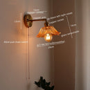 GobekUsa Japanese Style LED Glass Copper Wall Lamp Sconce for Restaurant, Bar, Bedroom, Bathroom