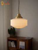 GobekUsa Brass Glass Pendant Lights LED E27 Gold Lustre Ceiling Lamp