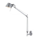 GobekUsa Black Silver Rotatable Wall Light with Switch for Study Office Living Room