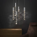 GobekUsa Gold Crystal Stairs Chandelier Luxe LED Pendant Light Luxury Indoor Lighting