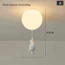 GobekUsa Children Nordic Bear Astronaut LED Ceiling Chandelier - Kid's Theme Decor