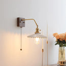 GobekUsa Ceramic LED Wall Sconce Pull Chain Switch Mirror Light Fixtures