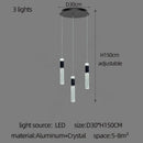 GobekUsa Cylindrical Crystal Chandelier: Modern Villa Living Room Lamp for Stylish Interiors.