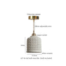 GobekUsa French Minimalism Ceramic LED Pendant Light for Home Decor