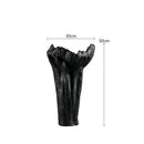 GobekUsa Irregular Resin Vase Black White Flowers Handicraft Ornaments Home Decor