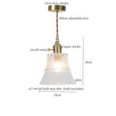 GobekUsa Clear Glass LED Copper Pendant Lighting for Minimalist Decor
