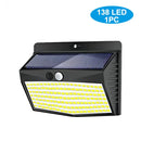 GobekUsa 138 LED Solar Wall Lamp Security Motion Sensor 3 Modes Fence Yard Deck