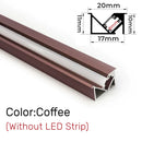 GobekUsa Invisible LED Aluminum Profile with Milky Cover for Cabinet Shelf Lighting