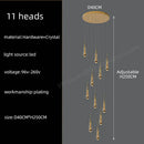 GobekUsa Crystal Pendant Chandelier for High Ceilings
