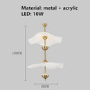 GobekUsa Lotus Leaf Pendant Lamp - Gold Metal Art Deco Lighting for Home, Restaurant, Shop