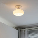 GobekUsa Ceramic LED Ceiling Light Creamy White Nordic Indoor Lighting Fixture