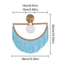 GobekUsa Coloured Tassel Glass Ball Pendant Light for Boho Minimalist Style Bedroom & Restaurant