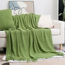 GobekUsa Cozy Knitted Sofa Blanket with Tassels - Versatile Home Decor and Wrap