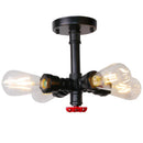 GobekUsa Industrial Water Pipe Ceiling Light Fixture for Living Room and Restaurant Decor