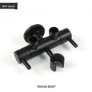 GobekUsa Brass Bidet Shower Head with Double Outlet Angle Valve