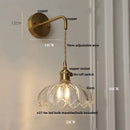 GobekUsa Clear Glass LED Wall Light with Pull Chain Switch