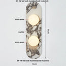 GobekUsa LED Wall Light: French Luxury Glass Globe Stone Wall Lamp Fixture