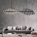GobekUsa LED Fishbone Pendant Chandelier for Modern Nordic Decor