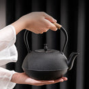GobekUsa Cast Iron Tea Pot with Stainless Steel Infuser for Oolong, Kung Fu, Puer Tea