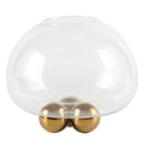 GobekUsa Geometric Golden Ball Glass Vase for Floral Arrangements and Home Decor