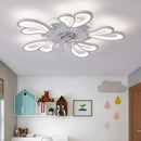 GobekUsa Dimmable Ceiling Fan Lights with Remote Control for Living Children's Bedroom Dining Room