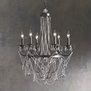 GobekUsa Iron Art Crystal Candle Pendant Light for Home & Hospitality Decor