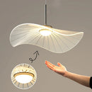 GobekUsa Lotus Leaf LED Chandelier: Modern Nordic Dimming Pendant Light for Living Room and Bedroom