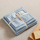 GobekUsa Japanese Grid Printed Cotton Bedding Set in Queen/King for Cozy Sleep