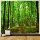 GobekUsa Forest View Tapestry: Psychedelic Mandala Wall Decor & Beach Towel