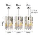 GobekUsa Gold K9 Crystal LED Chandelier for Living Room Kitchen Dining Bedroom