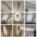 GobekUsa Acrylic LED Chandelier with Spotlights, Black/Gold, Living Room Bedroom Lighting