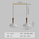 GobekUsa French Ins Walnut Brass Glass Pendant Lights LED E27 for Kitchen Island Restaurant