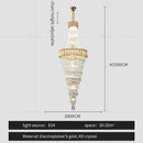GobekUsa Crystal Chandelier: High-End Duplex & Spiral Staircase Light for Luxury Living Spaces