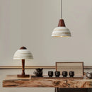 GobekUsa Ceramic Wood LED Hanging Pendant Light - Nordic Modern Design