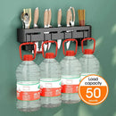 GobekUsa Kitchen Organizer: Wall-mounted Multifunction Knife and Chopsticks Storage Rack