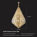 GobekUsa Crystal Pendant Chandelier for Home, Hotel, Restaurant - Luxury Duplex Hall Light