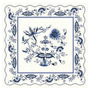 GobekUsa Blue Onion Print Tablecloth Overlay: Luxe French Pastoral Banquet Dining Decoration